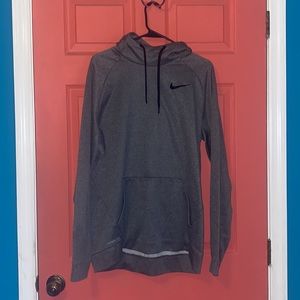 Nike Gray and Black Hoodie (Mens Large)